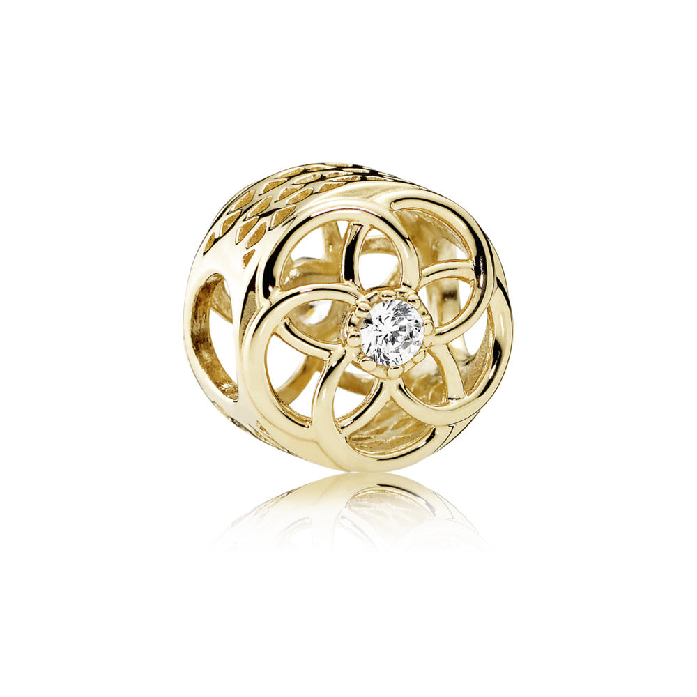 Openwork flower deals charm pandora