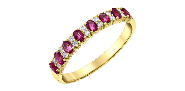 10 Karat Ruby & Diamond Band