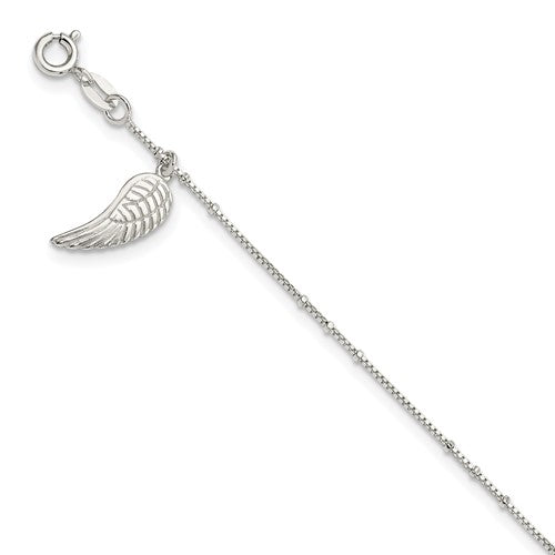 925 Silver Angel Wing Anklet