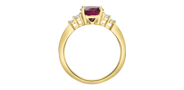 10 Karat Rhodolite Garnet Ring