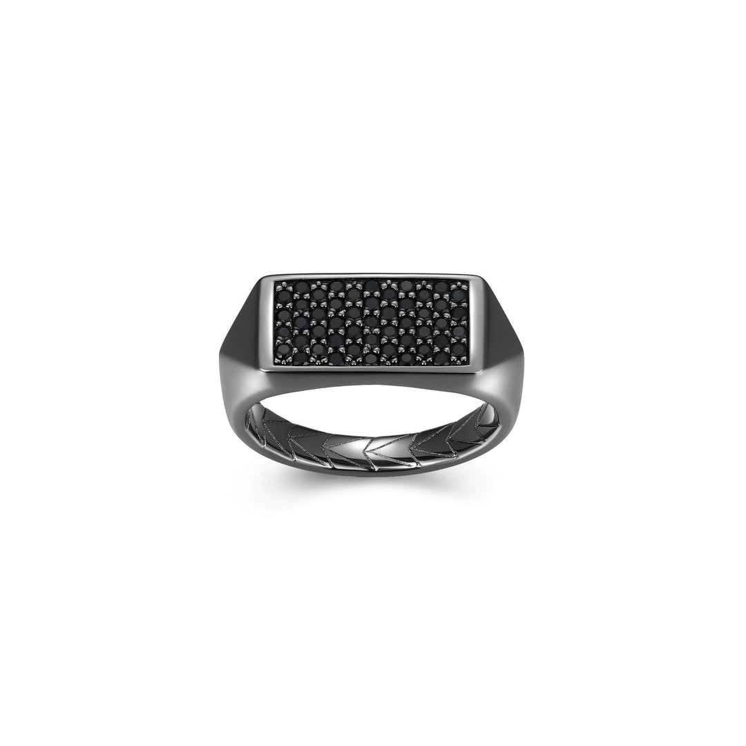 ETHOS "Black Ice" Black Sapphire RIng.