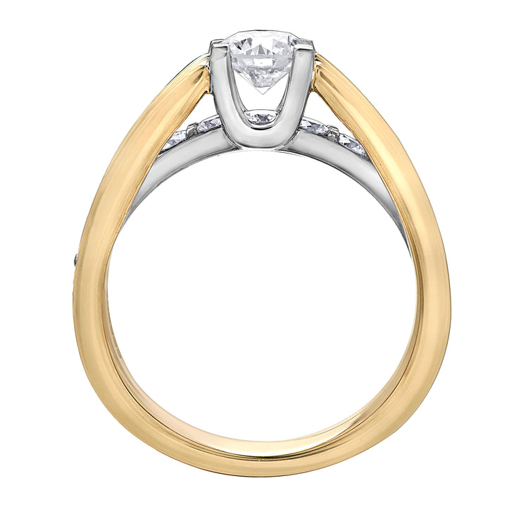 18 Karat Multi-Stone Engagement Ring, 0.41 CT Center