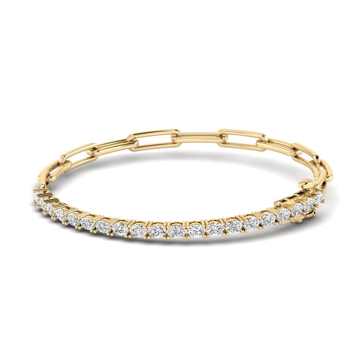 Everlee 14K Paperclip Lab-Grown Tennis Bracelet, 2.00 TDW