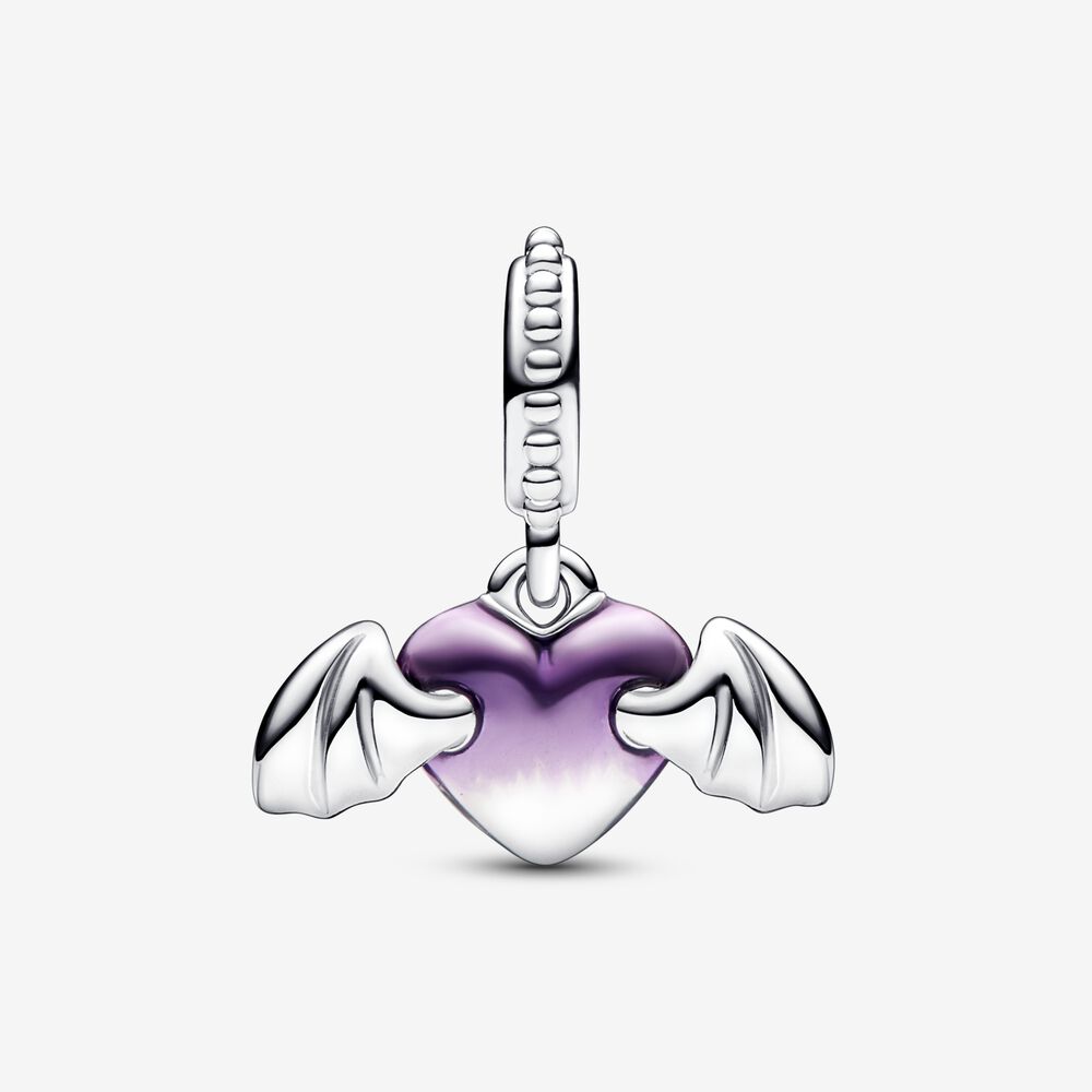 Pandora Vampire Winged Heart Dangle Charm