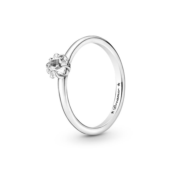 Pandora Celestial Sparkling Star Solitaire Ring, size 5.0