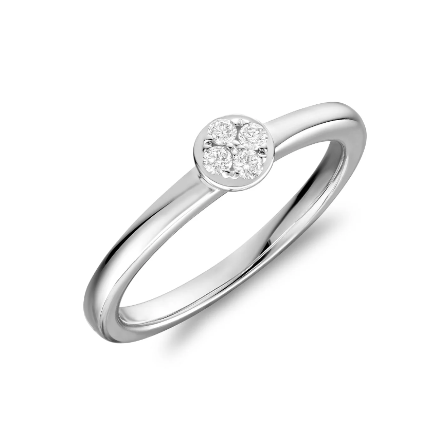 14k white gold fashion ring fe