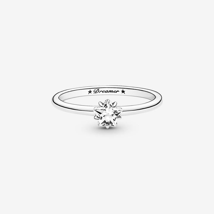 Pandora Celestial Sparkling Star Solitaire Ring, size 5.0