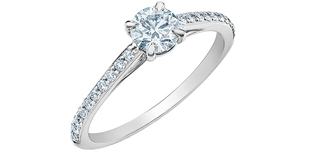 14K Lab Grown Diamond Engagement Ring, 0.90 TDW