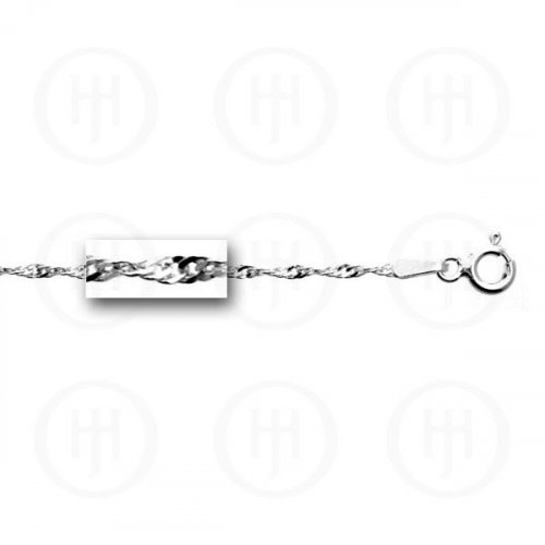 Sterling Silver Singapore Link Chain, 20"