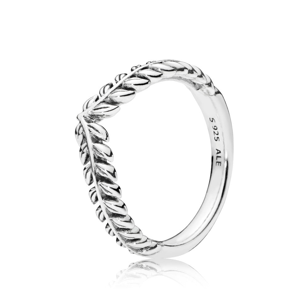 Pandora Wheat Grains Wishbone Ring, Size 3.5