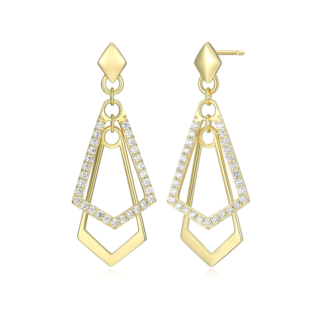 "Art Deco" Geometric Dangle Earrings