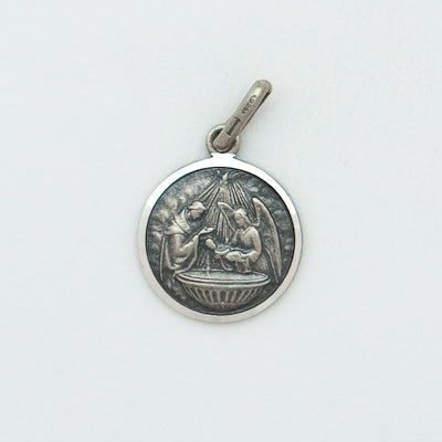 Sterling Silver Baptism Medal