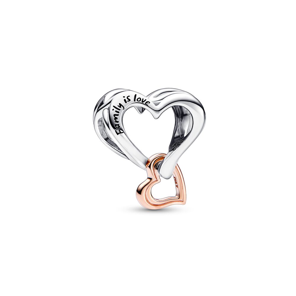 Pandora Two-tone Openwork Infinity Heart Charm