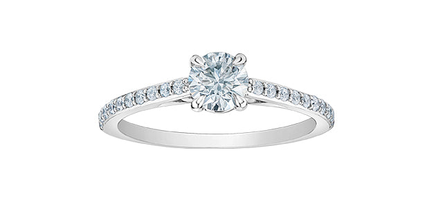 14K Lab Grown Diamond Engagment Ring, 0.72 TDW