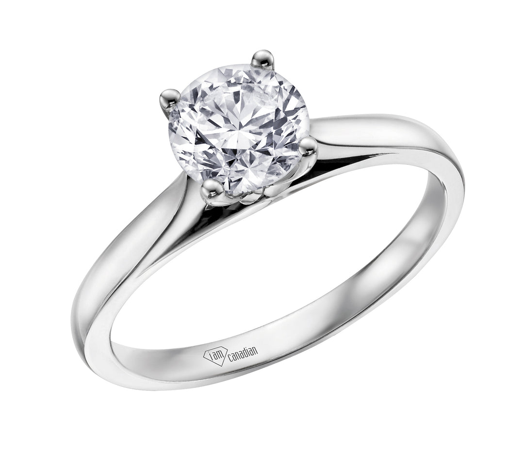 14 Karat Solitaire Engagement Ring, 0.21 CT Center