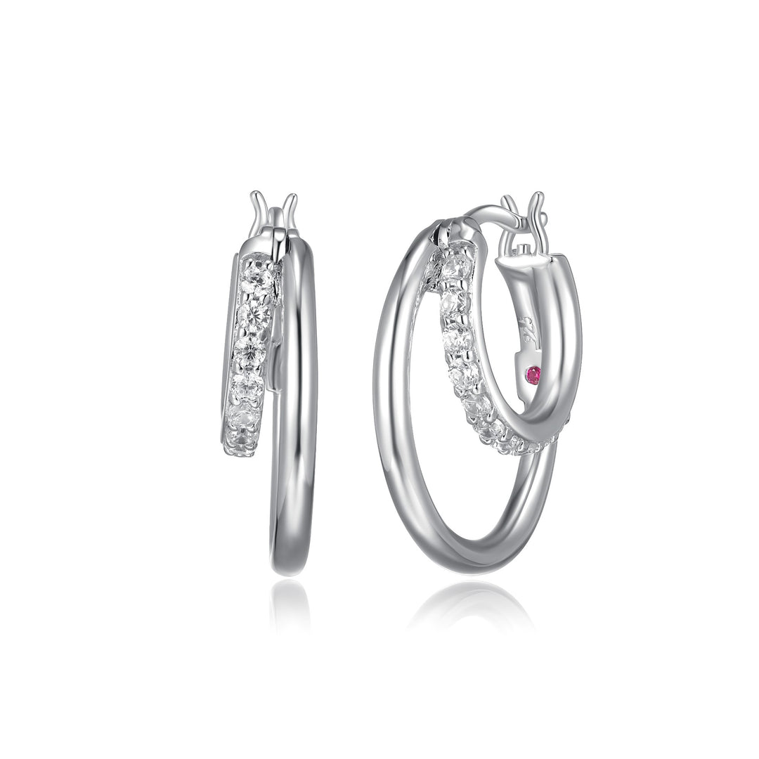 ELLE"Simpatico" Double Layer Hoop Earrings