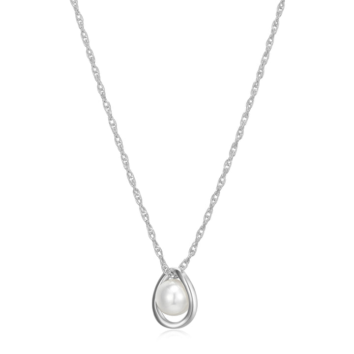 Silver 6mm Pearl Necklace- 20"