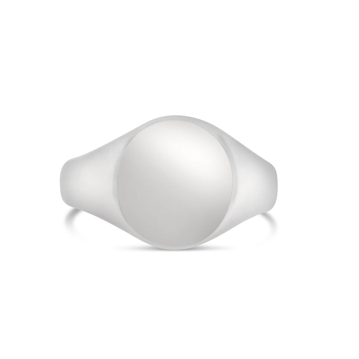 925 Silver Small Oval Signet Ring