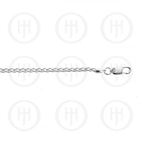 Sterling Silver Wheat Link Chain, 7"