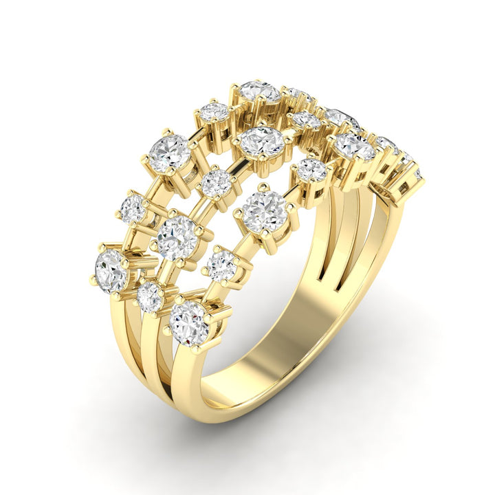 Everlee 14K Multi Band Lab-Grown Diamond Ring, 0.85 TDW