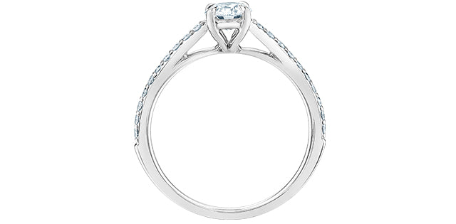 14K Lab Grown Diamond Engagement Ring, 0.90 TDW