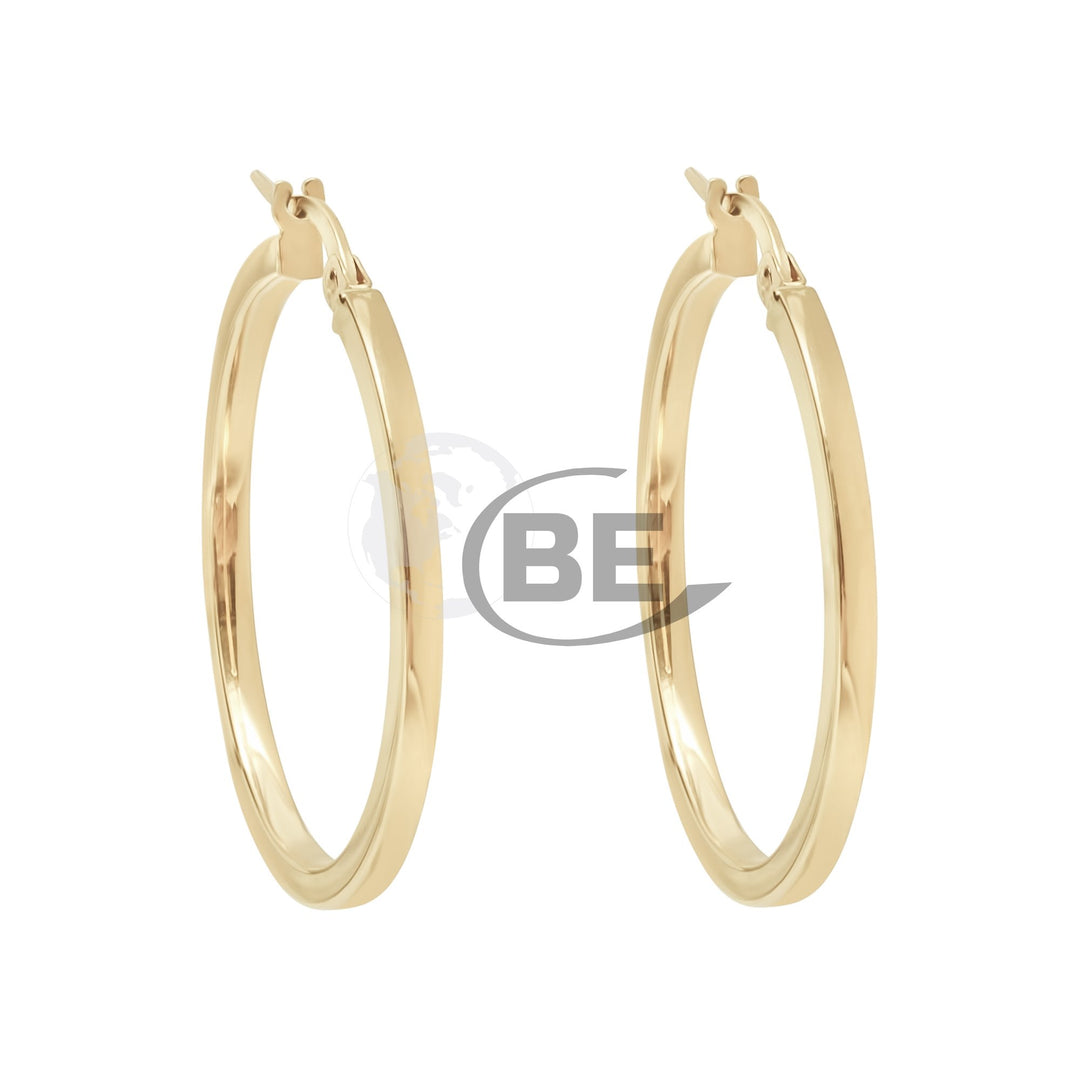 10k yellow gold polished squar