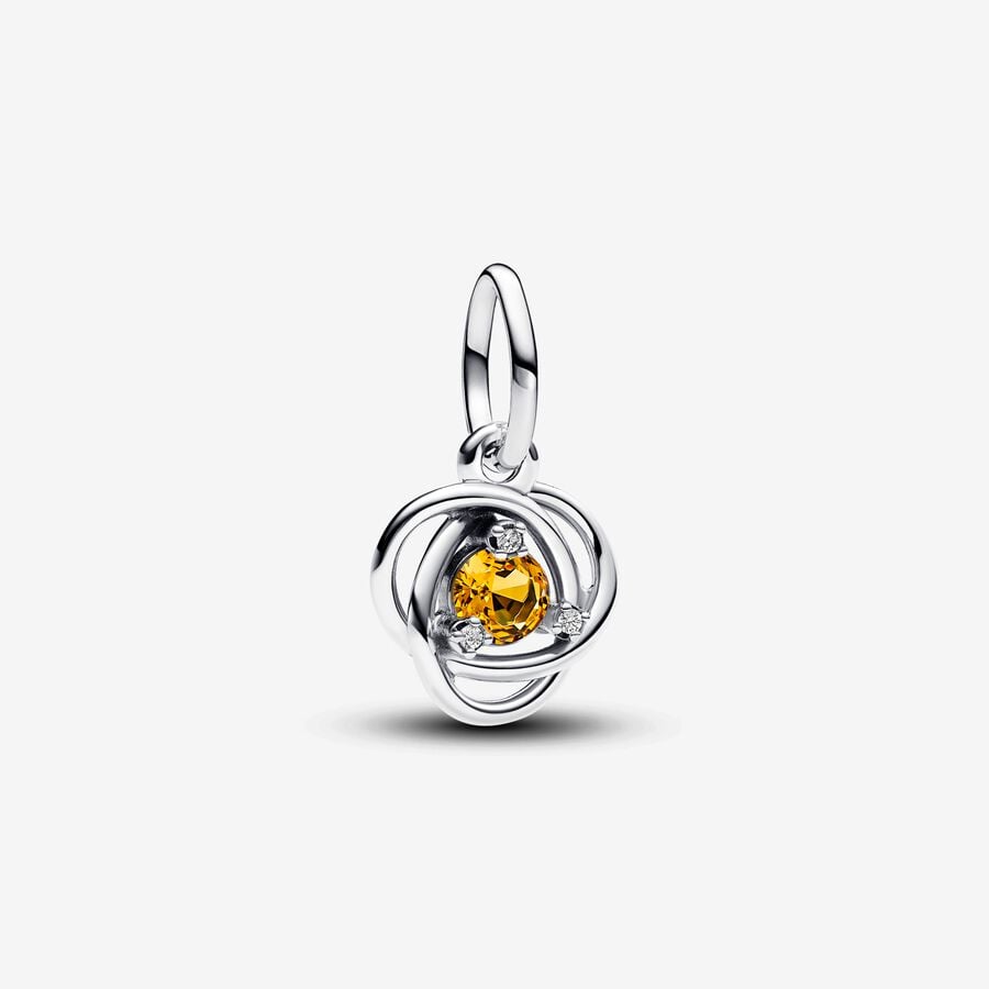 Pandora November Honey Eternity Circle Dangle Charm