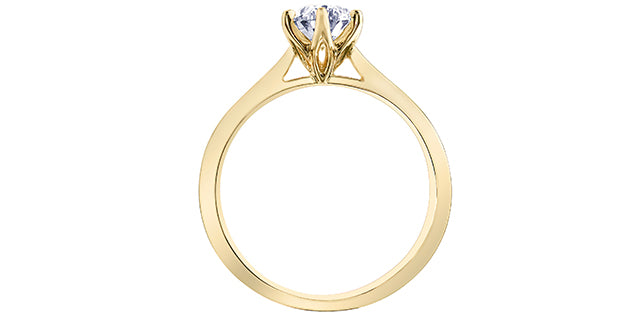 18 Karat Solitaire Engagement Ring, 1.06 CT Center