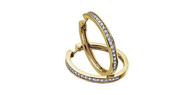 Diamond Days Small Hoop Earrings- 0.33tdw