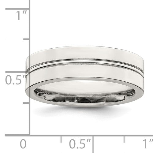 Sterling silver 6mm band with