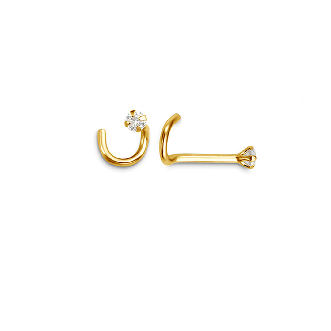 Bella 14K Curved Nose Pin