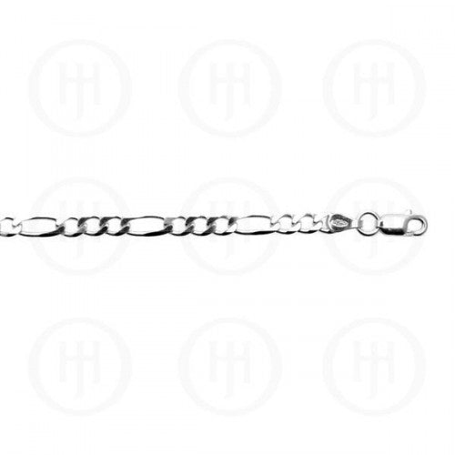 Silver Figaro 3.8mm Link Chain, 18"