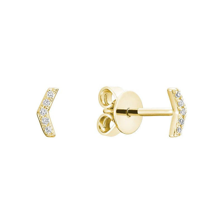 10 Karat Stud Earrings, 0.03 Carat