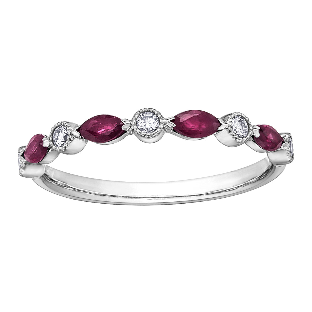 10K Ruby & Diamond Ring