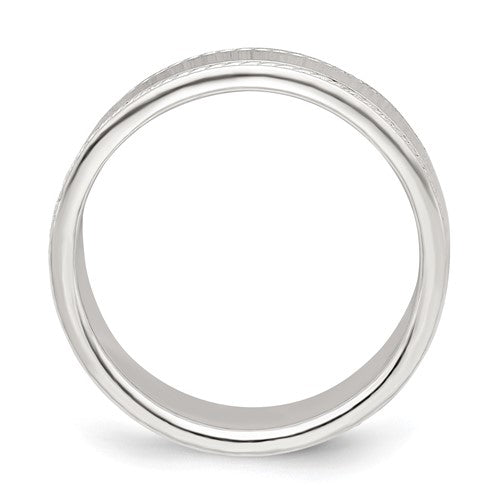 Sterling Silver 6mm Band- Size 8