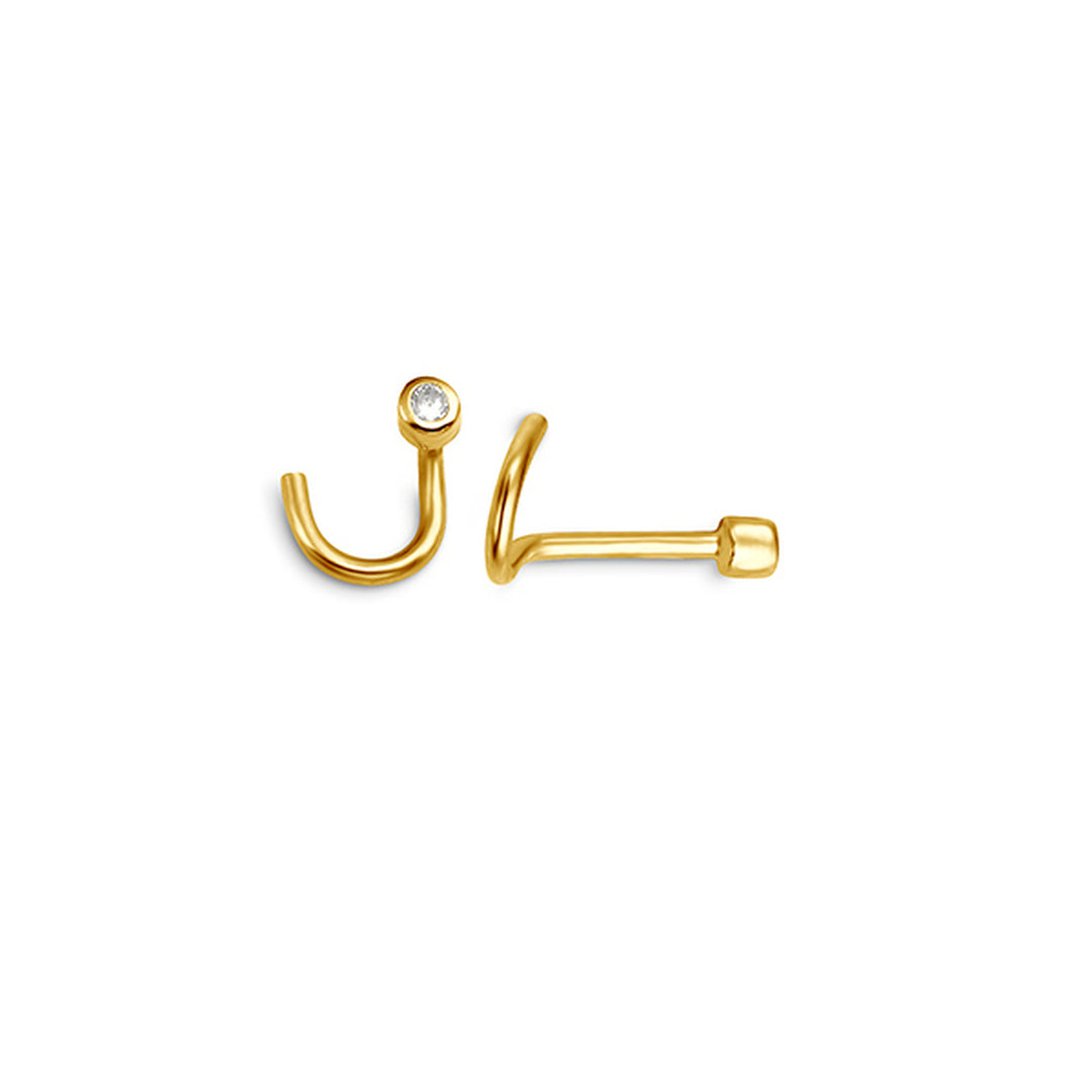 14K Curved Nose Pin