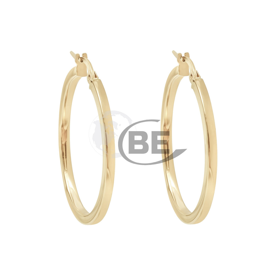 10k yellow gold polished squar