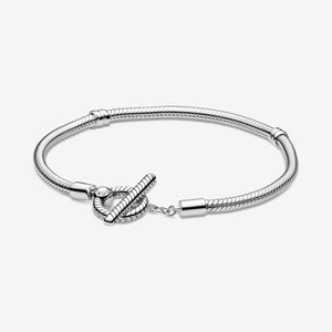 FINAL SALE - Pandora Moments T-Bar Snake Chain Bracelet, 7.1"