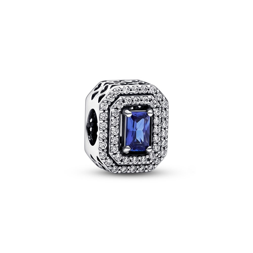 Pandora Blue Sparkling Levelled Rectangular Charm