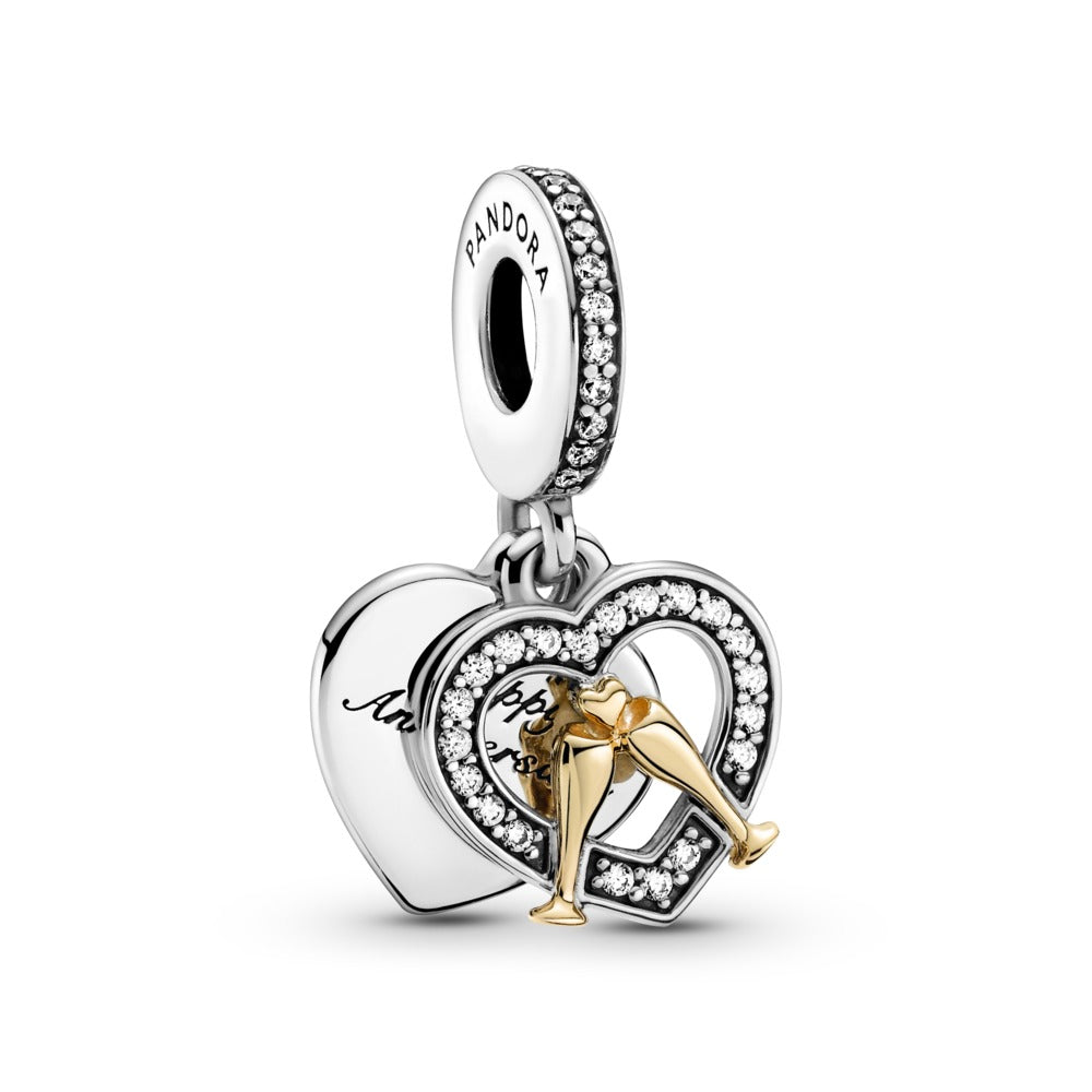 Pandora Two-tone Happy Anniversary Dangle Charm