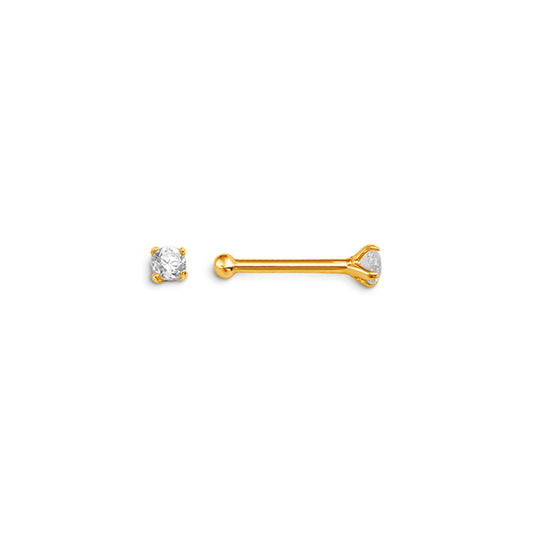 Bella 14K CZ Nose Pin