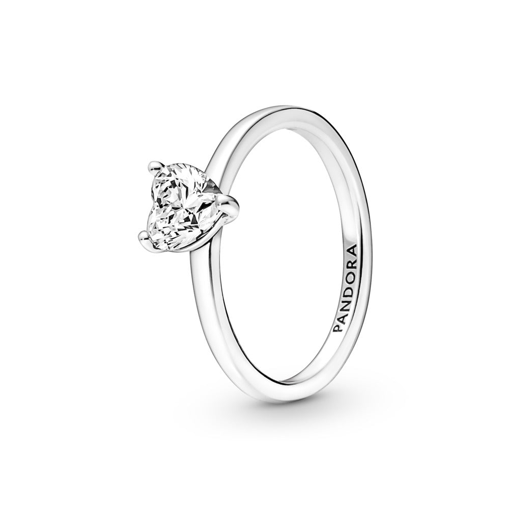 Pandora Sparkling Heart Solitaire Ring, Size 5