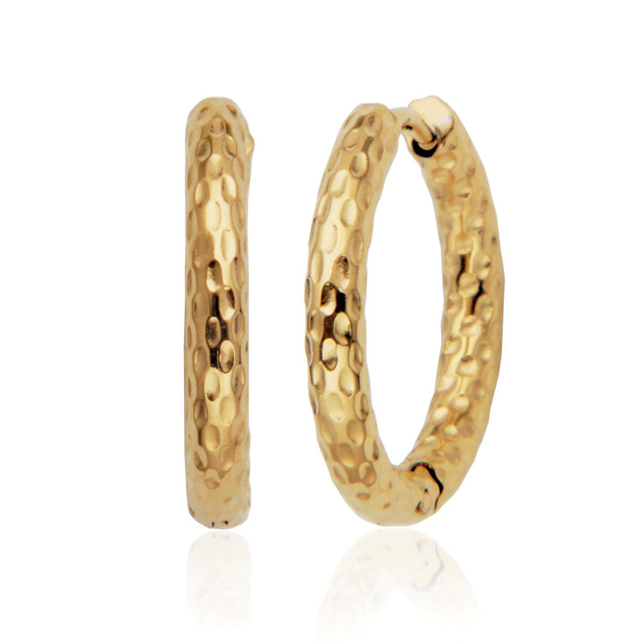 Steelx Gold IP Hoop Earrings