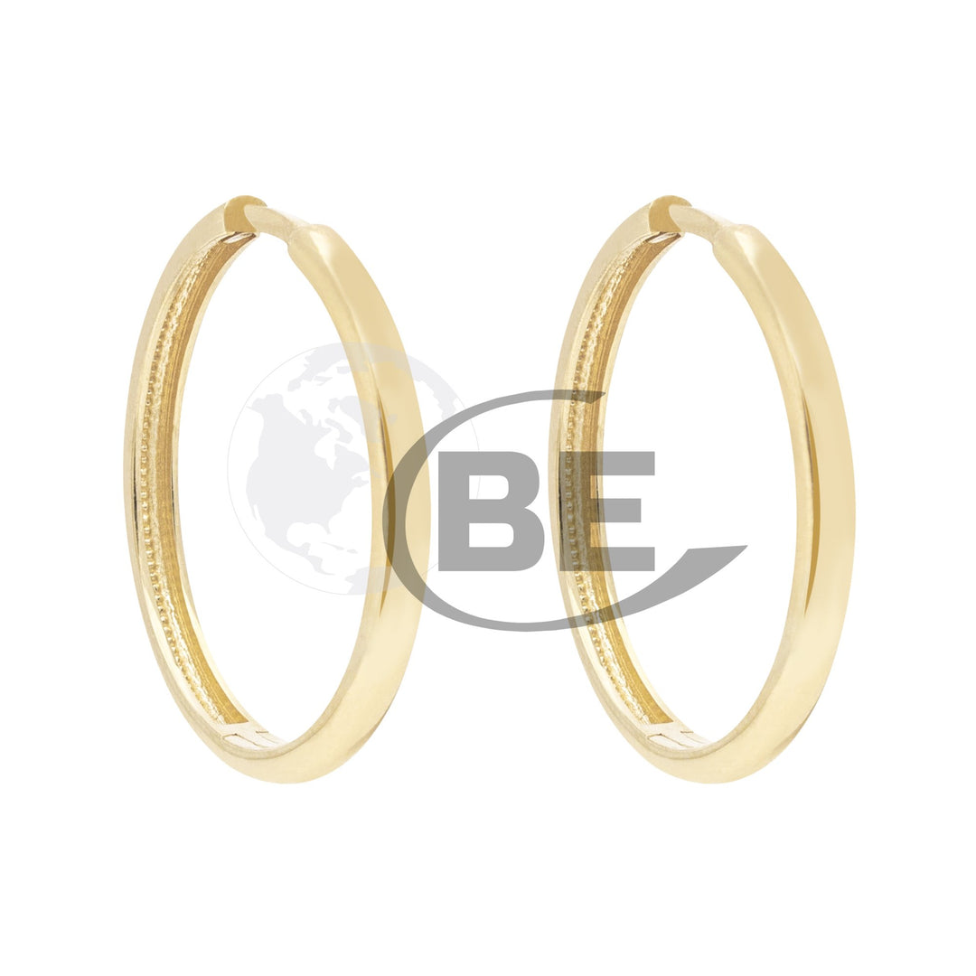 10k yellow gold 20mm huggie ea