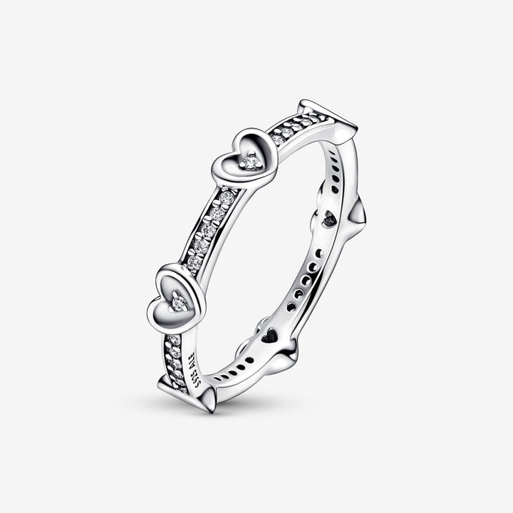 FINAL SALE - Pandora Radiant Sparkling Hearts Ring