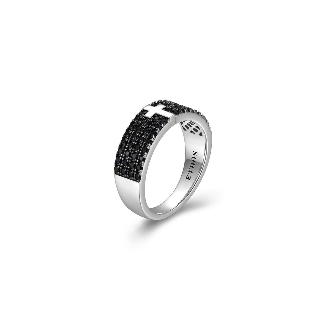 ETHOS "Black Ice" Cross Ring