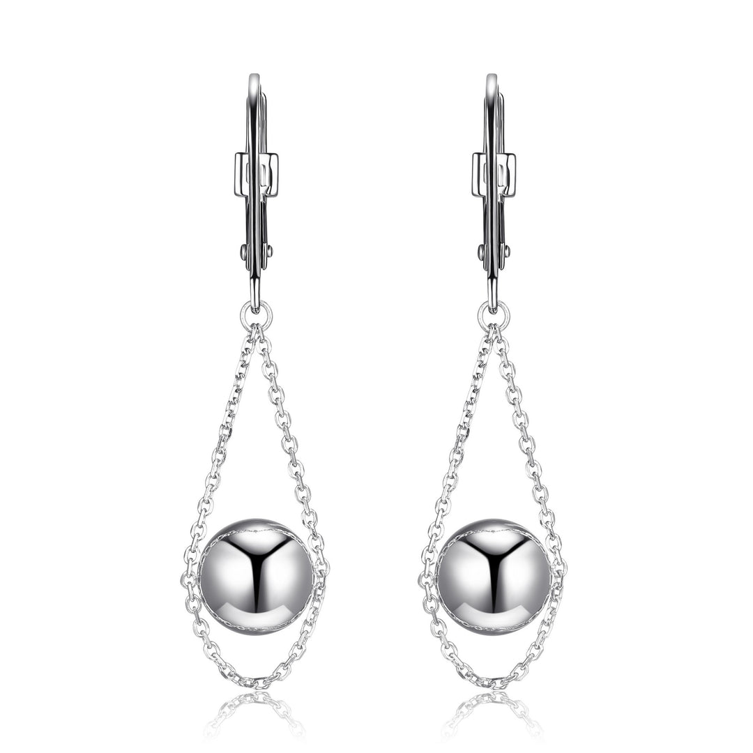 ELLE Sterling Silver "Orb" Dangle Earrings