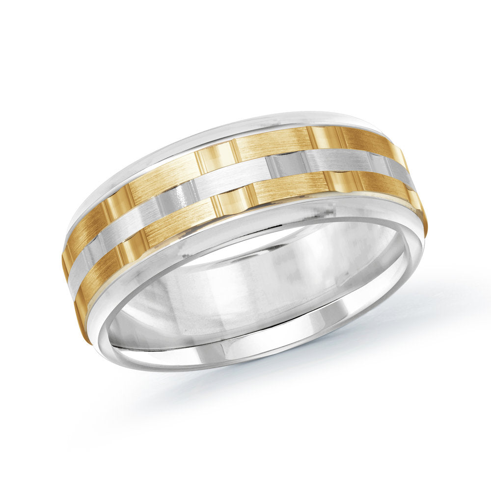 Mardini Executif - Carved 8MM Gold Ring