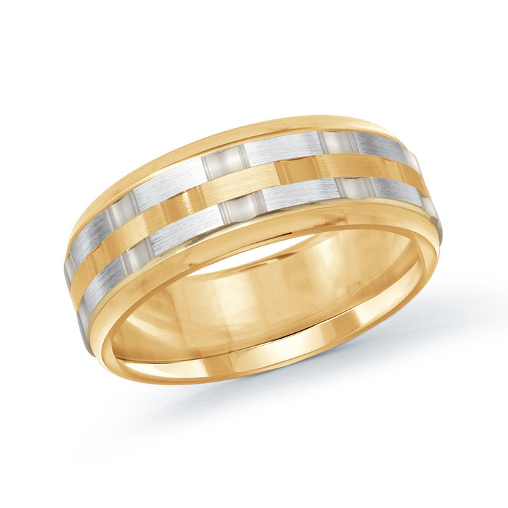 Mardini Executif - Carved 8MM Gold Ring