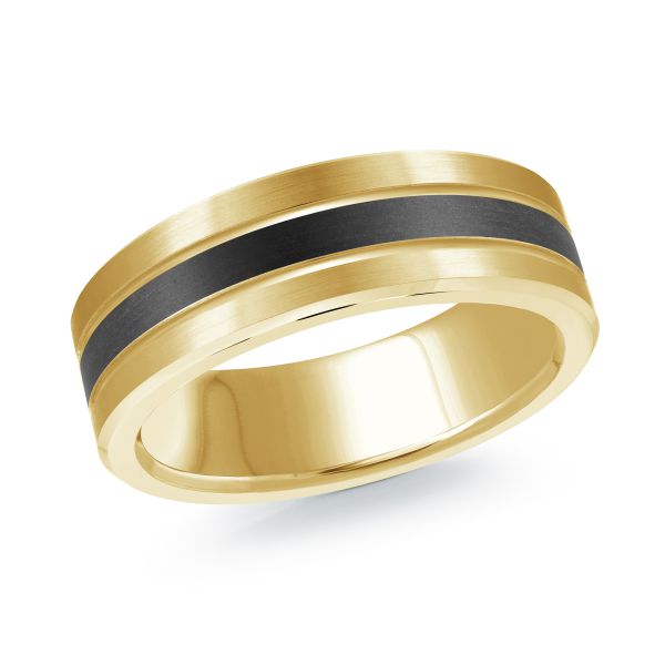 Mardini Noir - Tri-Tone Carbon Fiber and 14K Gold Ring